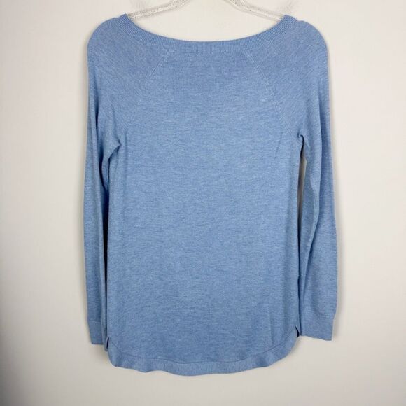 LOFT | Light Blue Lightweight Wide Neck Sweater Women’s Size Small - Picture 9 of 9